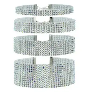 AF-31 Diamante Strass Girocollo Collana Donne