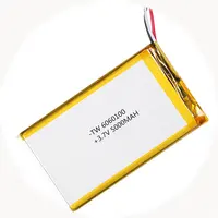 रिचार्जेबल उच्च बड़े क्षमता लाइपो बैटरी सेल 3.7v 5000mah 6060100 ली बहुलक बैटरी पावर बैंक के लिए