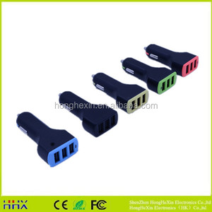 Triple USB Port blanco Color de 5 V 4.8A cargador de coche Universal - Product Image 1
