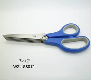 Material de acero inoxidable, tipo 5 cuchillas, tijeras para hierbas, trituradora de <span class=keywords><strong>papel</strong></span>, tijeras - Product Image 5