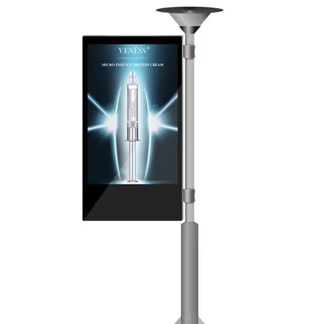 LEDデジタルディスプレイカスタマイズサイズ街路灯ポールマウント屋外広告