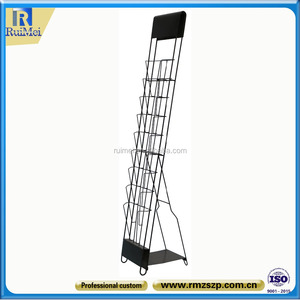 Cina lantai berdiri multi-tier majalah perpustakaan rak display buku - Product Image 2