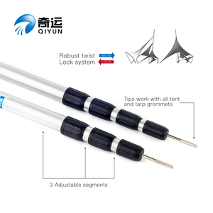 QIYUN 3 sezione 230 CENTIMETRI telescopico In Alluminio Tubo di Tubi Leggero tenda palo Telescopico <span class=keywords><strong>campeggio</strong></span> palo Della Tenda - Product Image 2