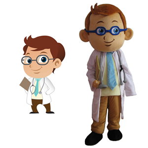 2019 cielo azul profesional personalizado persona mascota <span class=keywords><strong>disfraces</strong></span>/mascota diseño Doctor mascota disfraz - Product Image 1