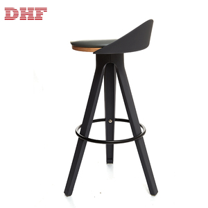 Fashionable High-Grade Simple <strong>Cushion</strong> Black Home Center <strong>Stool</strong> High Chair Modern Bar <strong>Stools</strong> - Product Image 3