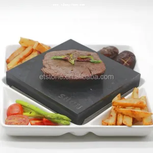 Basalt Steak Grill PlateVision Grills Dual Purpose 100% Natural Lava Cooking Stone Heat Diffuser (Large)