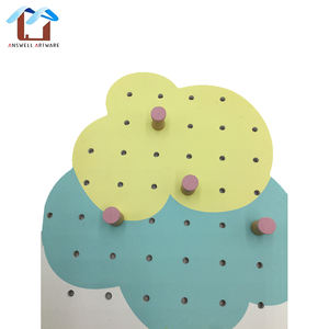 <span class=keywords><strong>Planche</strong></span> <span class=keywords><strong>de</strong></span> bois suspendue au mur pour enfants, dessins animés mignons en forme <span class=keywords><strong>de</strong></span> crème glacée, pour décoration <span class=keywords><strong>de</strong></span> chambre <span class=keywords><strong>de</strong></span> bébé fille, 1 pièce - Product Image 3