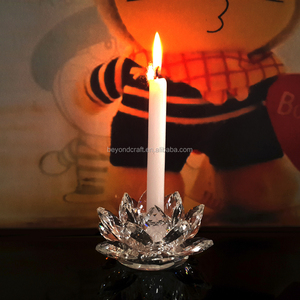 Romantic Wholesale Crystal <strong>Lotus</strong> Flower <strong>Candle</strong> <strong>Holder</strong> for Wedding Favors - Product Image 2