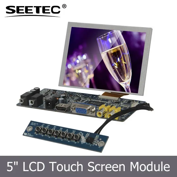 Piccole dimensioni embedded atomo processore bordo 200cd/m usb interfaccia touch monitor 5'' lcd skd modulo per il chiosco