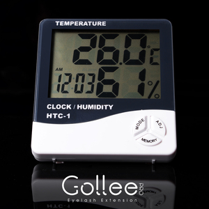 Termómetro Digital LCD para interiores, higrómetro, medidor de temperatura y humedad para extensión de pestañas - Product Image 2