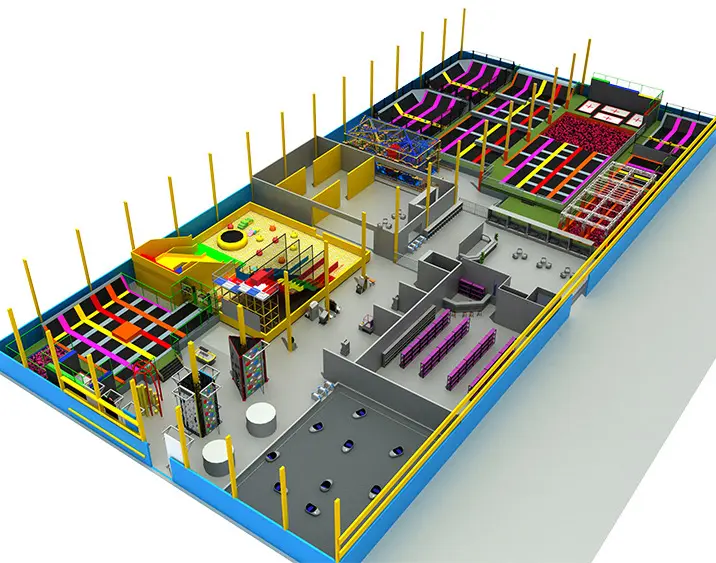面白いエンターテインメント遊園地商業カスタマイズされた屋内遊び場機器トランポリン公園フォームピット付き販売
