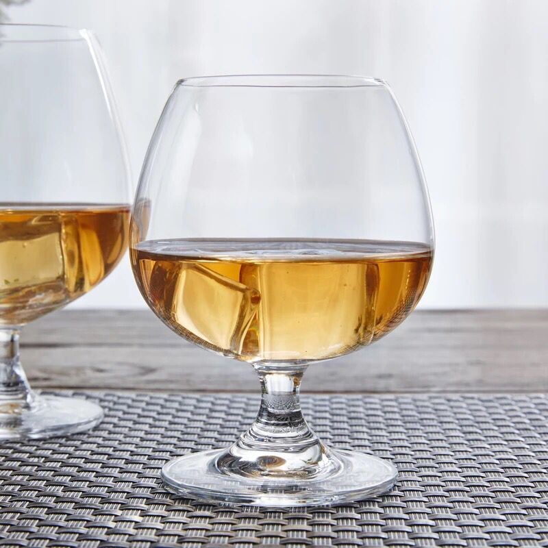 Haonai Short stem Brandy Snifter Glasses--Liquor Glass Bar Cups