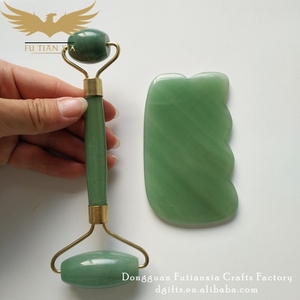 Diy Royal Jade doble rodillo facial adelgazante masajeador verde <span class=keywords><strong>jadestone</strong></span> cristal cara belleza masaje jademassage piedra cristal - Product Image 5