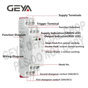 GEYA GRM8-01 AC230ディンレール<span class=keywords><strong>24V</strong></span>インパルスリレー24vdcラッチリレー接点スイッチ - Product Image 6