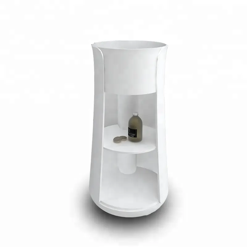 Design moderno piedistallo lavabo con grande doppio cabinet superficie solida freestanding acrilico della resina bagno in marmo lavabo lavello