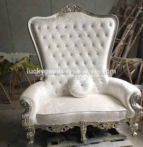 LYZ021 Luckygoods Hot <strong>Sale</strong> Wedding Party Event White Antique <strong>High</strong> Back king Throne <strong>Chair</strong> Antique Throne <strong>Chairs</strong> <strong>on</strong> <strong>Sale</strong> - Product Image 3