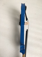 Violon électrique bleu à 5 cordes élégant et professionnel fait à la main avec étui et archet