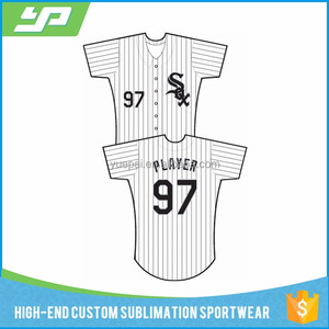 custom sublimation wholesale for pinstripe baseball tee shirts - Product Image 3