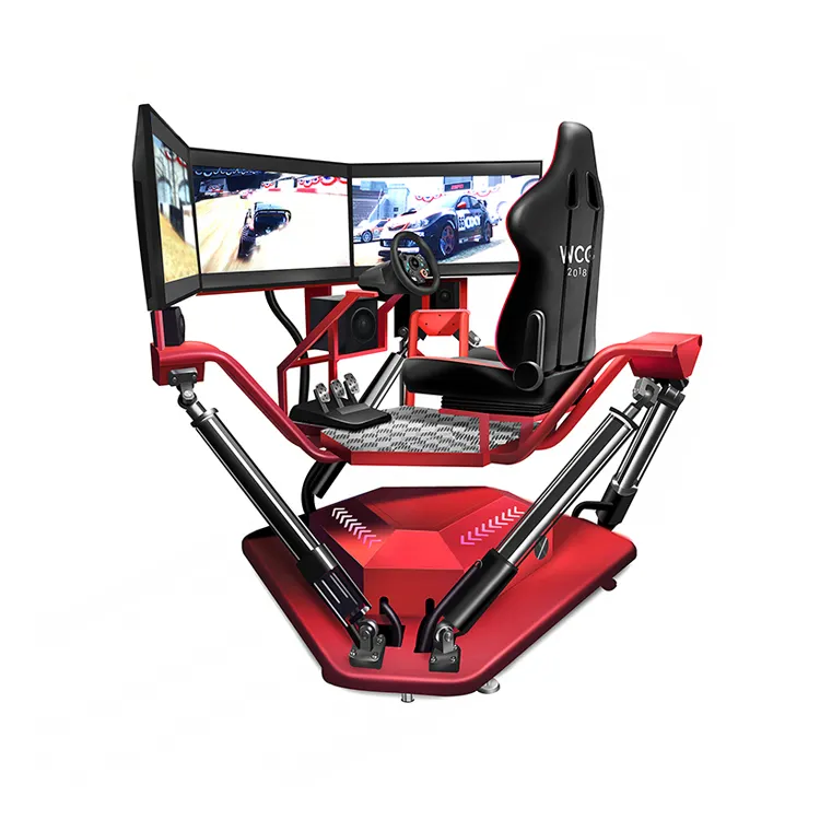 Machine de jeu vidéo de voiture de course VR à 3 écrans, simulateur de stimulation F1, produits de parc d'attractions populaires, nouveau style