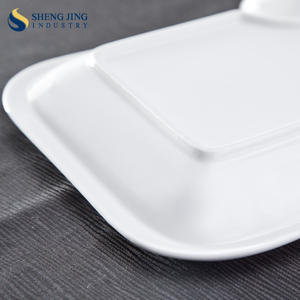 Personalizar Barato Llano Japonés Porcelana Rectángulo Plato de Sushi Con Plato de Salsa - Product Image 5