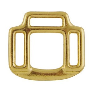 Halter en laiton massif carré à 3 fentes - Product Image 1