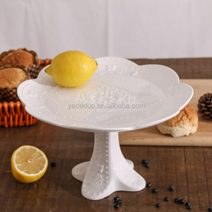 Assiette à gâteau blanche gaufrée en céramique assiette <span class=keywords><strong>rectangulaire</strong></span> en <span class=keywords><strong>porcelaine</strong></span> et plats pour hôtel - Product Image 5