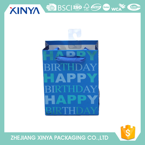 <span class=keywords><strong>Simple</strong></span> style <span class=keywords><strong>pas</strong></span> <span class=keywords><strong>cher</strong></span> heureux d'anniversaire slogan imprimé papier cadeau sac d'emballage - Product Image 5