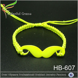 réglable fil ciré bracelet en émail bracelets <span class=keywords><strong>moustache</strong></span> - Product Image 1