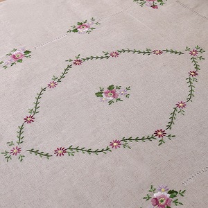 Ensemble <span class=keywords><strong>de</strong></span> literie en <span class=keywords><strong>chanvre</strong></span> rustique brodé Lu, trois pièces, broderie artisanale, draps, taie d'oreiller, <span class=keywords><strong>housse</strong></span> <span class=keywords><strong>de</strong></span> <span class=keywords><strong>couette</strong></span>, taille double - Product Image 4