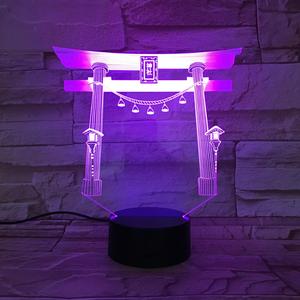 Torii <strong>Shape</strong> 3D Illusion Night Light Color <strong>Changing</strong> Modern Home Decoration - Product Image 5