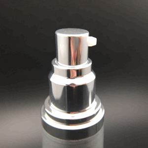 Bouteille sérum en aluminium revêtu argent, sans air, bouteille avec <span class=keywords><strong>pompe</strong></span>, sérum, 30ml 50ml - Product Image 5