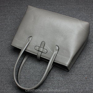 Gris et noir Épaule Sac Femmes véritable Sac À Main En Cuir - Product Image 5