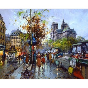 CHENISTORY DZ1382 Pintura por Números Impresionistas Calle Abstracta sobre <span class=keywords><strong>Lienzo</strong></span> Sin Marco <span class=keywords><strong>para</strong></span> Kits - Product Image 1