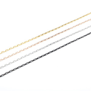 Collar <span class=keywords><strong>de</strong></span> acero inoxidable cuboide rectangular grande, joyería barata a granel - Product Image 5