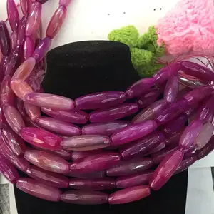バレル形状の明るい色の瑪瑙ビーズファセットオーバル滑らかなルーズドラムチャームDIYジュエリー作りブレスレットヒーリング