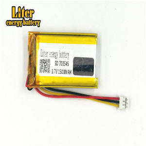 Plugue 2.0-3 P fábrica de alta qualidade bateria de polímero de lítio 3.7 V 703545 1500 mah li-ion recarregável bateria lipo bateria - Product Image 2