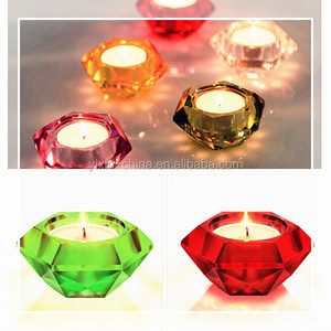 Kim Cương Hình Dạng Phun Màu Trang Trí Trang Trí Giáng Sinh Pha Lê Thủy Tinh Lãng Mạn Tealight <span class=keywords><strong>Candle</strong></span> Holders - Product Image 2