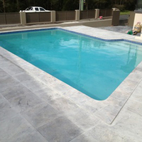 Dalles de granit gris multicolore Moca, granit gris blanc vieilli Moca pour piscine