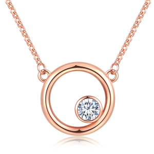 Qings placcato oro rosa madre e bambino collana in argento Sterling 925 gioielli collane di gioielli di moda collane di gioielleria raffinata - Product Image 1