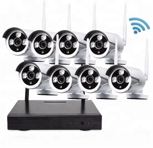 Système de <span class=keywords><strong>caméra</strong></span> de sécurité ip, 8ch, vision nocturne, cctv à domicile, kit de moniteur à 8 caméras, 3mp, wifi, sans fil, nvr - Product Image 1