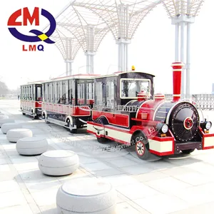 40 sièges Deux chariots Train sans rail <span class=keywords><strong>Locomotive</strong></span> Ride on Road Train Rides for Kids No Rail Trains à vendre - Product Image 1