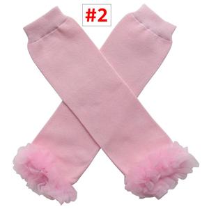 Kız parti dekorasyon 10 renk düz renk bebek fırfır diz pedleri yürüyor dantel şifon fırfır Legwarmer