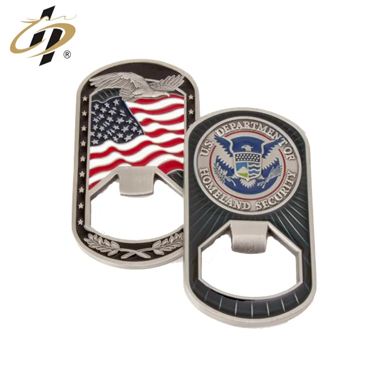 Недорогой Американский военный логотип, выгравированный металлический Открыватель для бутылок, бирки для собак