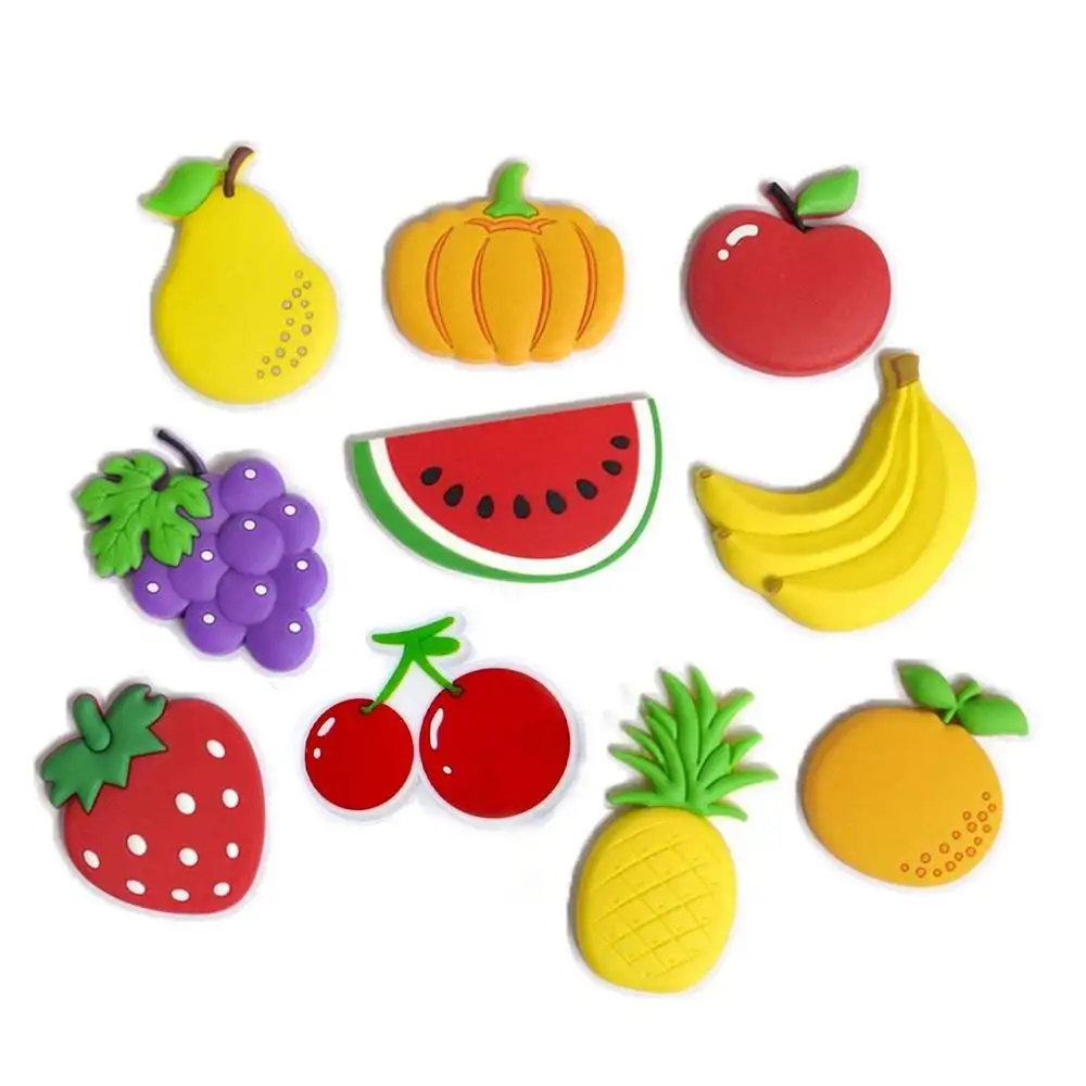 Ímã de geladeira de frutas do pvc dos legumes da promoção personalizada 3d alimentos