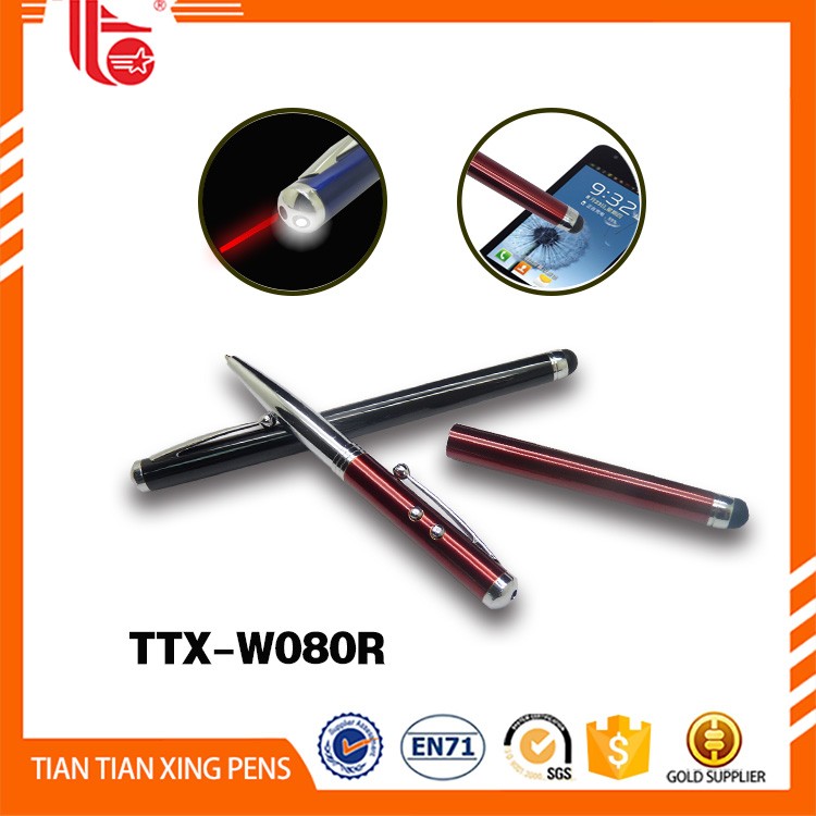 4 в 1 многофункциональный выдвижной презентация красная лазерная указка pen