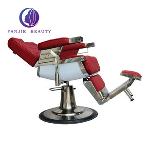Gran oferta de muebles de salón, silla de salón de pelo resistente de lujo, silla de peluquero clásica Vintage roja - Product Image 2