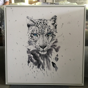 Fabricants d'œuvres d'art d'hôtel <span class=keywords><strong>Peinture</strong></span> texturée <span class=keywords><strong>moderne</strong></span> <span class=keywords><strong>Peinture</strong></span> à l'huile de <span class=keywords><strong>girafe</strong></span> animale sur toile tendue par un cadre en plastique - Product Image 5