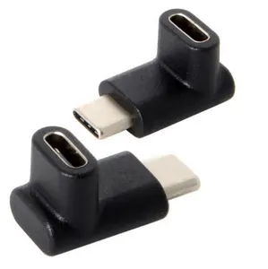 Adaptador de 90 grados tipo C adaptador USB C macho a hembra adaptador de USB-C acodado derecho e izquierdo conector USB 3,1 tipo C