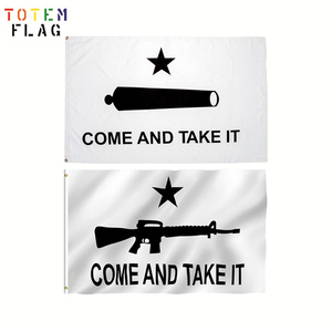 <span class=keywords><strong>Drapeau</strong></span> en polyester 3x5ft double face écologique style volant Texas Revolution Come and Take It avec œillets en laiton - Product Image 1
