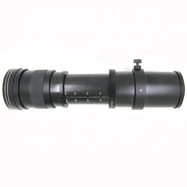 Black F/8.3-16 420-800 Super Telephoto Zoom Camera Lens